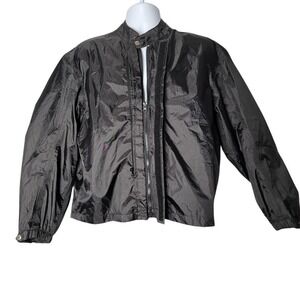 Power Trip Black Motorcycle Riding Jacket Men's‎ Medium 100% Polyester Zip Up